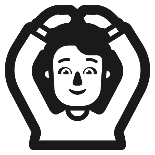 Person gesturing ok icon, solid style, from Fluent Emoji High Contrast