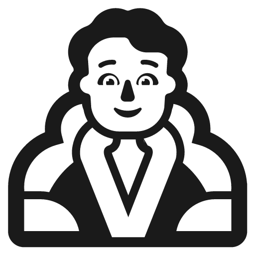 Person in steamy room icon, solid style, from Fluent Emoji High Contrast
