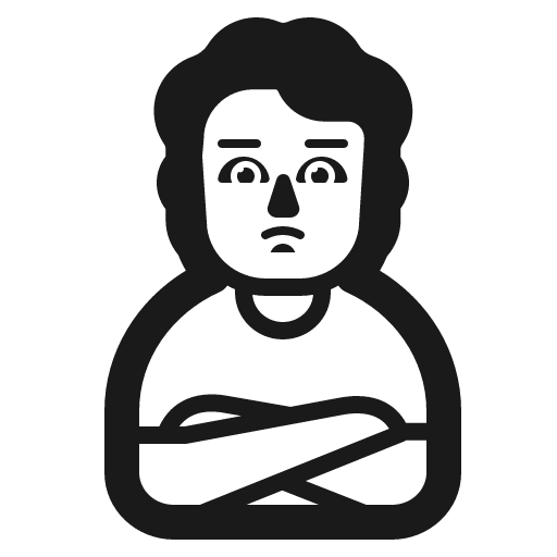Person pouting icon, solid style, from Fluent Emoji High Contrast