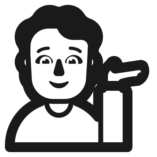 Person tipping hand icon, solid style, from Fluent Emoji High Contrast