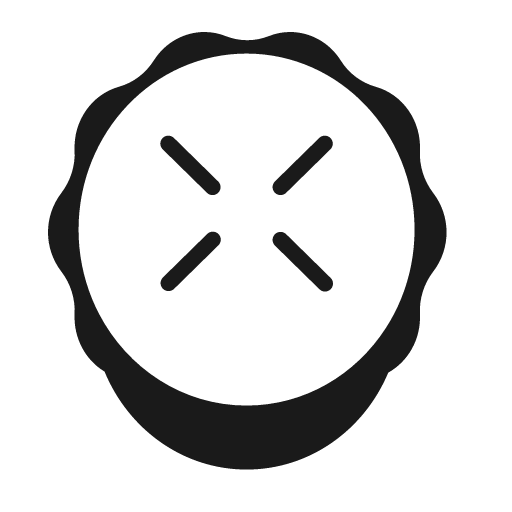 Pie icon, solid style, from Fluent Emoji High Contrast