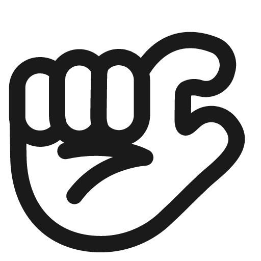 Pinching hand icon, solid style, from Fluent Emoji High Contrast