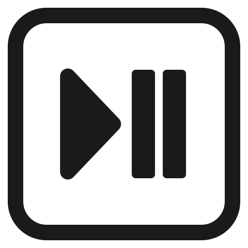 Play or pause button icon, solid style, from Fluent Emoji High Contrast