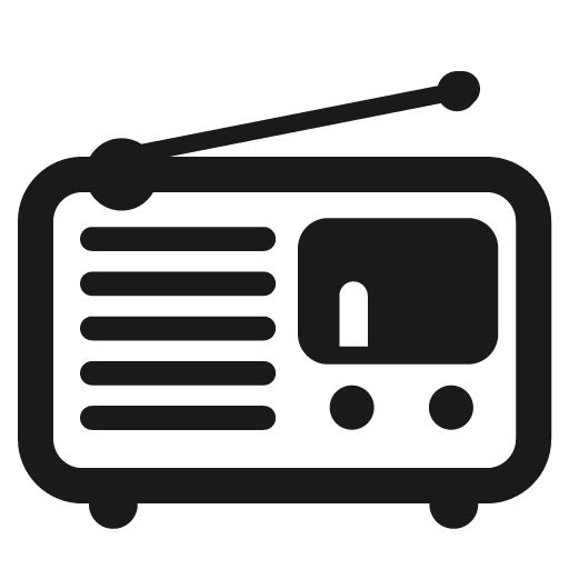 Radio icon, solid style, from Fluent Emoji High Contrast