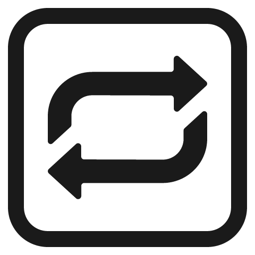 Repeat button icon, solid style, from Fluent Emoji High Contrast