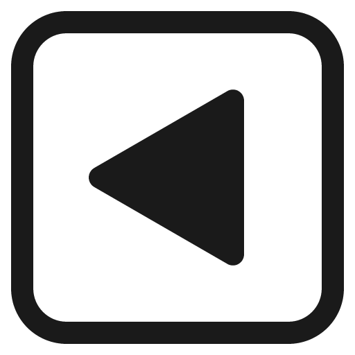 Reverse button icon, solid style, from Fluent Emoji High Contrast