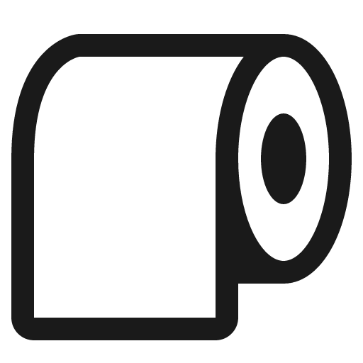 Roll of paper icon, solid style, from Fluent Emoji High Contrast