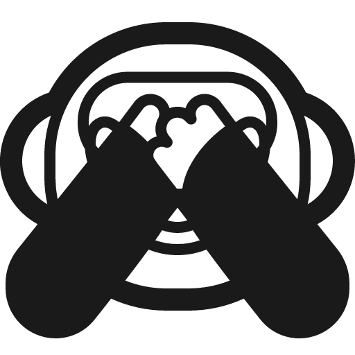 See no evil monkey icon, solid style, from Fluent Emoji High Contrast