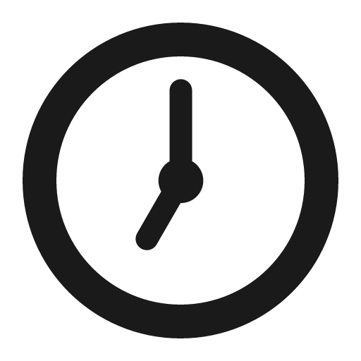 Seven oclock icon, solid style, from Fluent Emoji High Contrast