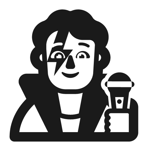 Singer icon, solid style, from Fluent Emoji High Contrast
