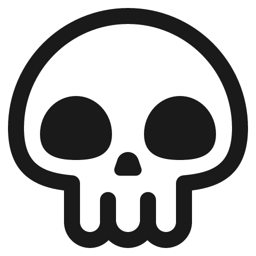 Skull icon, solid style, from Fluent Emoji High Contrast