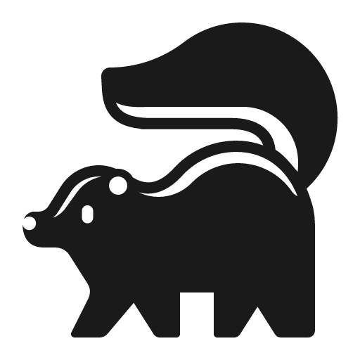 Skunk icon, solid style, from Fluent Emoji High Contrast