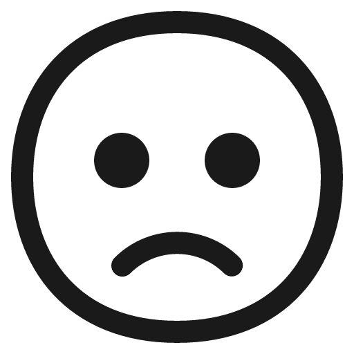Slightly frowning face icon, solid style, from Fluent Emoji High Contrast