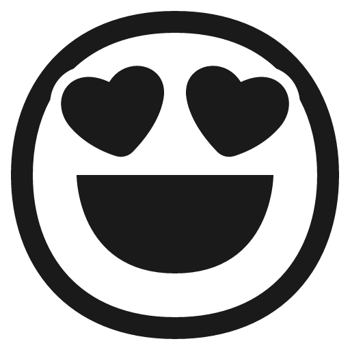 Smiling face with heart eyes icon, solid style, from Fluent Emoji High Contrast