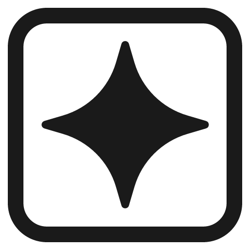 Sparkle icon, solid style, from Fluent Emoji High Contrast