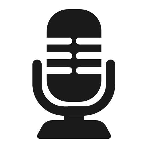 Studio microphone icon, solid style, from Fluent Emoji High Contrast