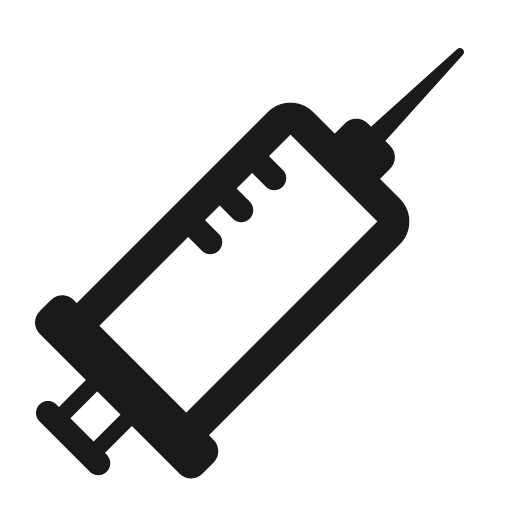 Syringe icon, solid style, from Fluent Emoji High Contrast