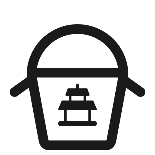 Takeout box icon, solid style, from Fluent Emoji High Contrast