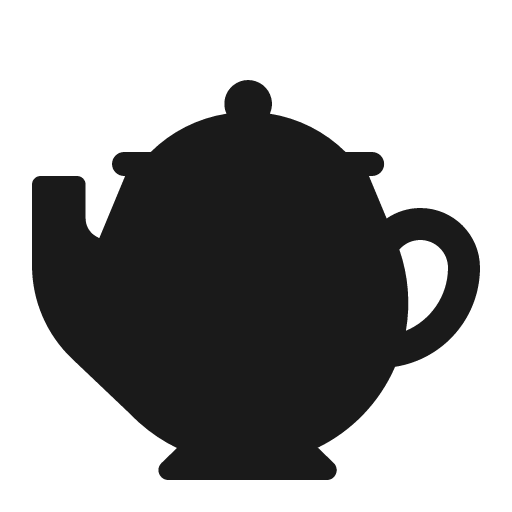 Teapot icon, solid style, from Fluent Emoji High Contrast