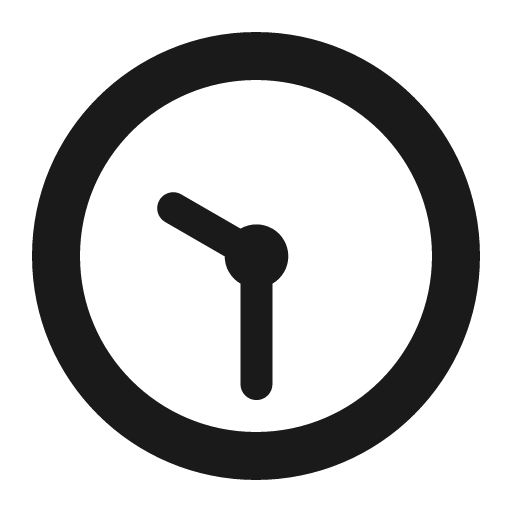 Ten thirty icon, solid style, from Fluent Emoji High Contrast