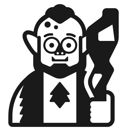 Troll icon, solid style, from Fluent Emoji High Contrast