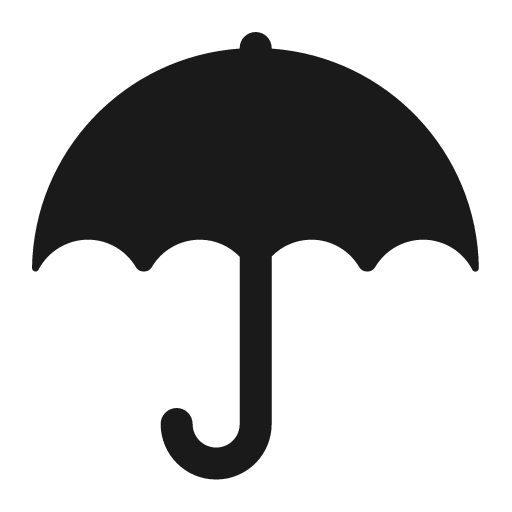 Umbrella icon, solid style, from Fluent Emoji High Contrast