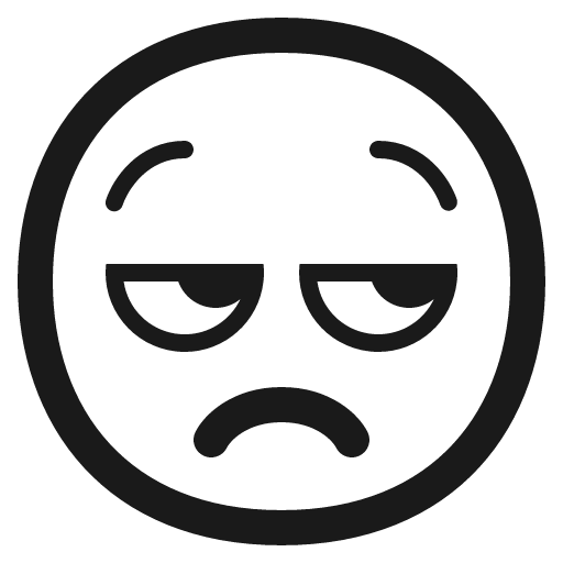Unamused face icon, solid style, from Fluent Emoji High Contrast