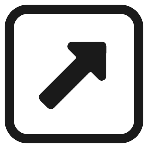 Up right arrow icon, solid style, from Fluent Emoji High Contrast
