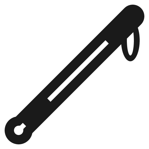 White cane icon, solid style, from Fluent Emoji High Contrast