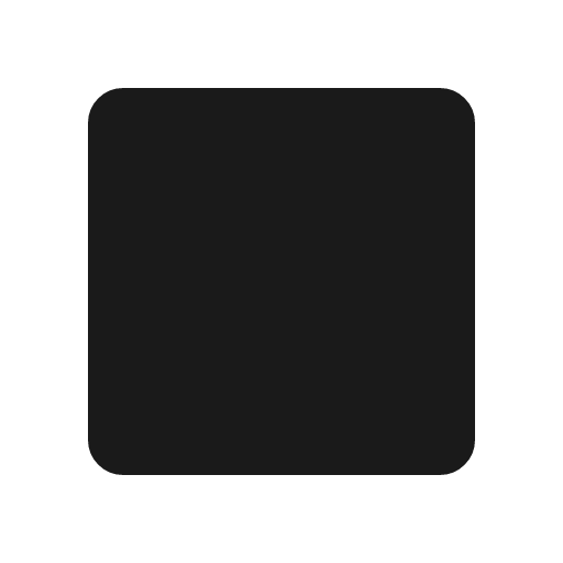 White square button icon, line style, from Fluent Emoji High Contrast
