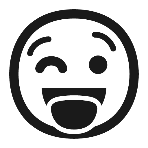 Winking face with tongue icon, solid style, from Fluent Emoji High Contrast