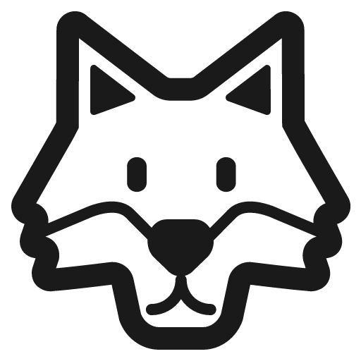 Wolf icon, solid style, from Fluent Emoji High Contrast