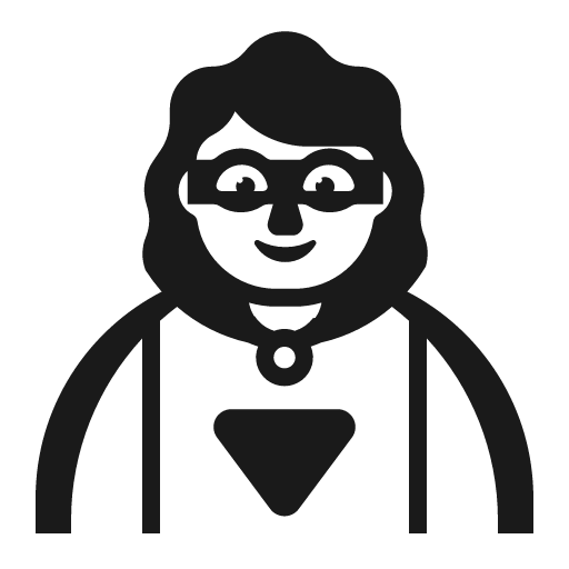 Woman superhero icon, solid style, from Fluent Emoji High Contrast