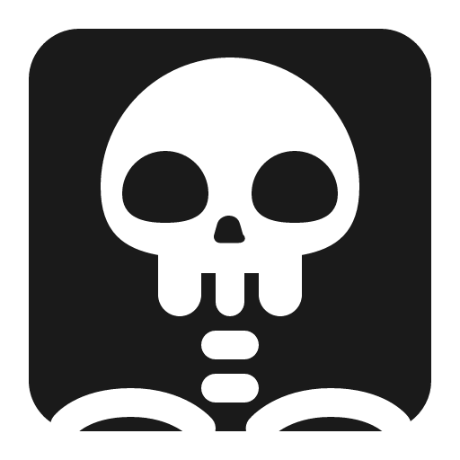 X ray icon, solid style, from Fluent Emoji High Contrast