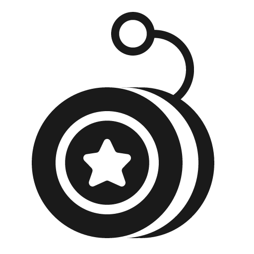 Yo yo icon, solid style, from Fluent Emoji High Contrast