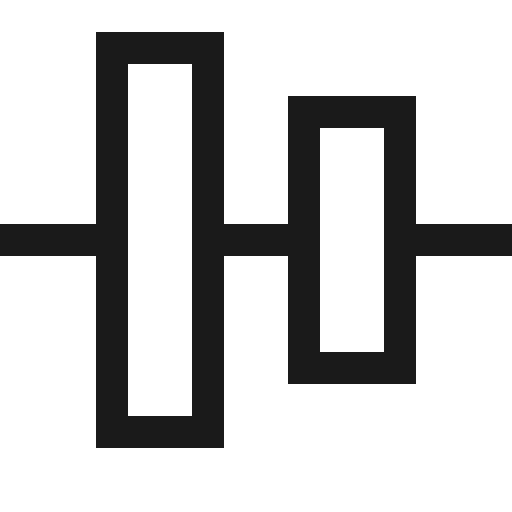 Align vertical center icon, solid style, from Fluent UI MDL2