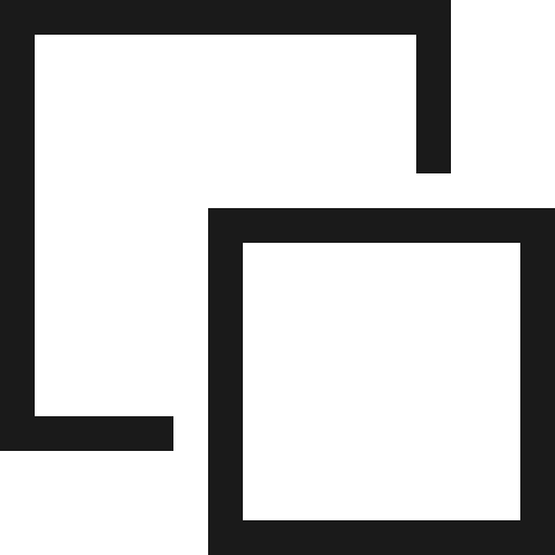 Arrange send backward icon, solid style, from Fluent UI MDL2