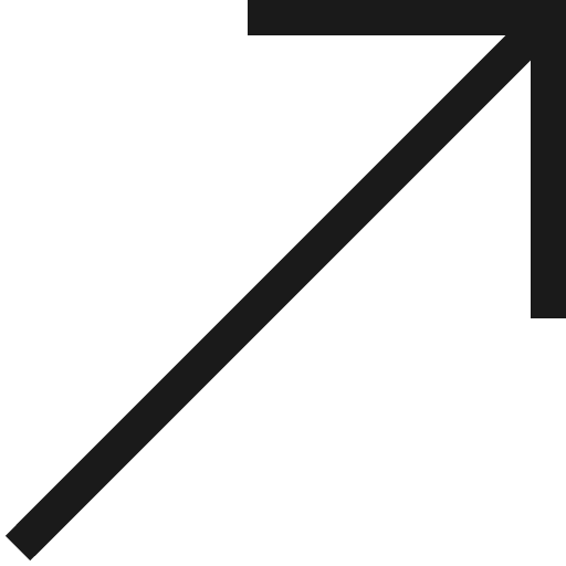 Arrow tall up right icon, solid style, from Fluent UI MDL2