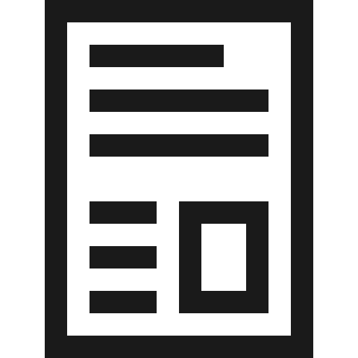 Articles icon, solid style, from Fluent UI MDL2