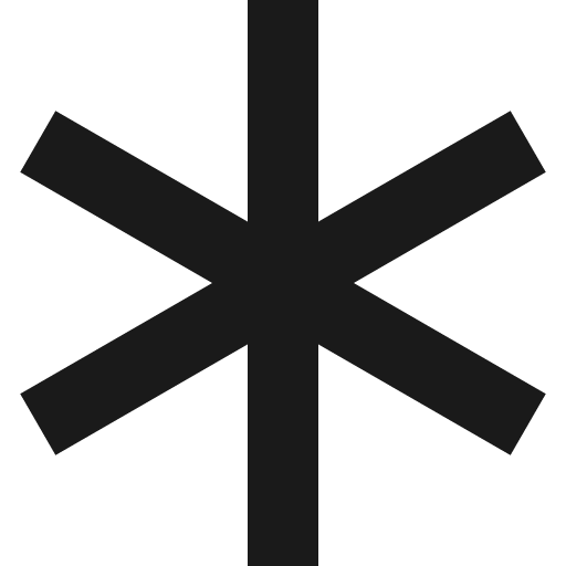Asterisk solid icon, filled style, from Fluent UI MDL2