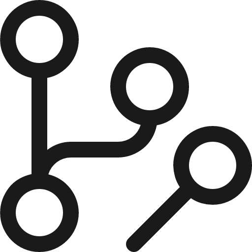 Branch search icon, solid style, from Fluent UI MDL2