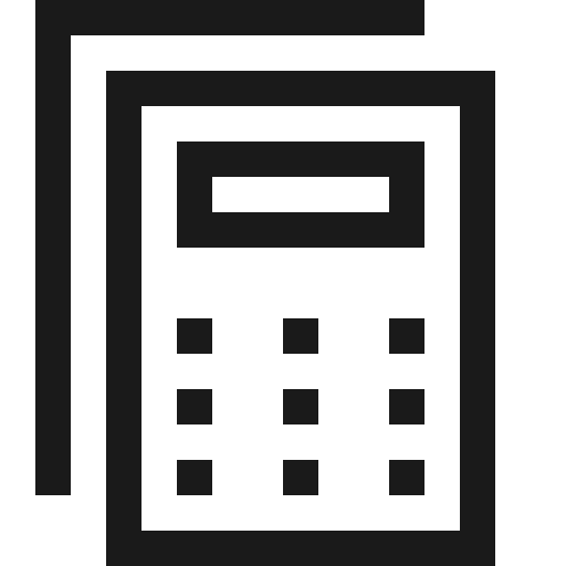 Calculator group icon, solid style, from Fluent UI MDL2