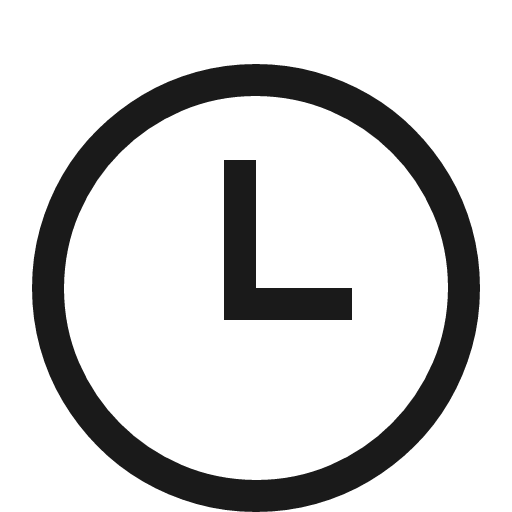 Clock icon, solid style, from Fluent UI MDL2