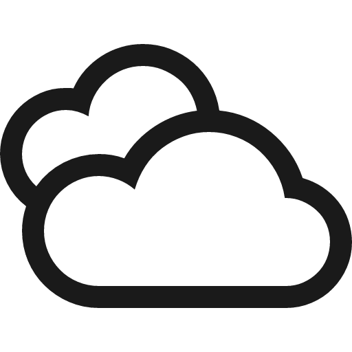 Cloudy icon, solid style, from Fluent UI MDL2