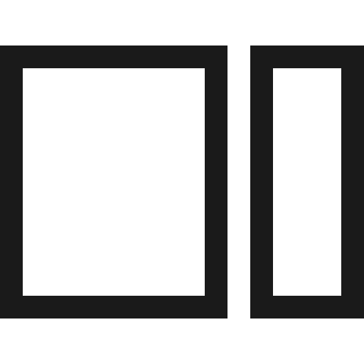 Column left two thirds icon, solid style, from Fluent UI MDL2