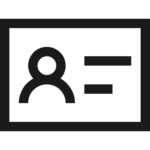 Contact card icon, solid style, from Fluent UI MDL2