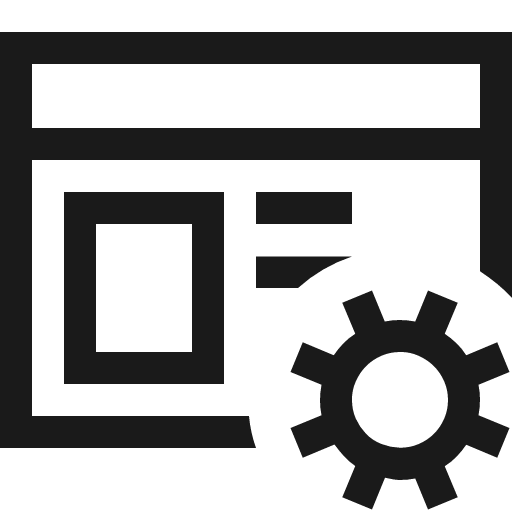 Content settings icon, solid style, from Fluent UI MDL2