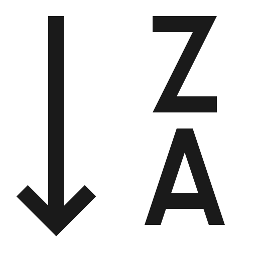 Descending icon, solid style, from Fluent UI MDL2