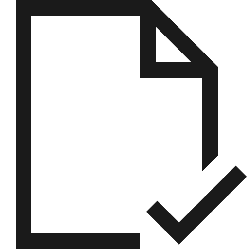 Document approval icon, solid style, from Fluent UI MDL2
