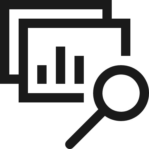 Explore data icon, solid style, from Fluent UI MDL2
